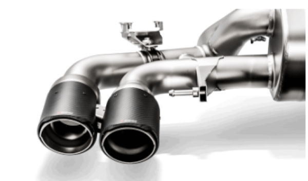 Akrapovic - Akrapovic 18+ BMW M5 (F90) Evolution Tail Pipe Set (Carbon) w/ Red/White Akrapovic Logo - TP-CT/47/RS