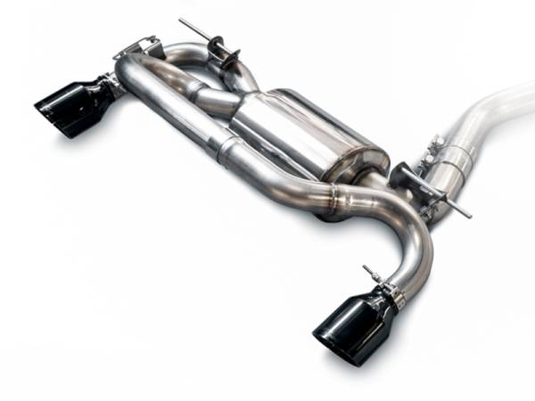 AWE Tuning - AWE Tuning BMW F22 M235i / M240i Touring Edition Axle-Back Exhaust - Diamond Black Tips (102mm) - 3010-33034