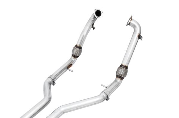 AWE Tuning - AWE Tuning Audi B9 S4 Track Edition Exhaust - Non-Resonated (Silver 102mm Tips) - 3010-42054