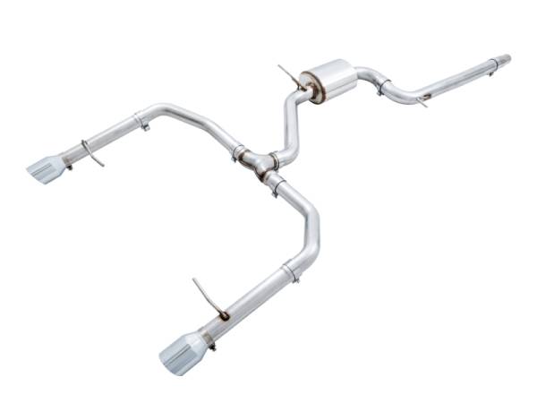 AWE Tuning - AWE Tuning 18-21 Volkswagen Jetta GLI Mk7 Track Exhaust - Chrome Silver Tips (Fits High-Flow DP) - 3015-22068