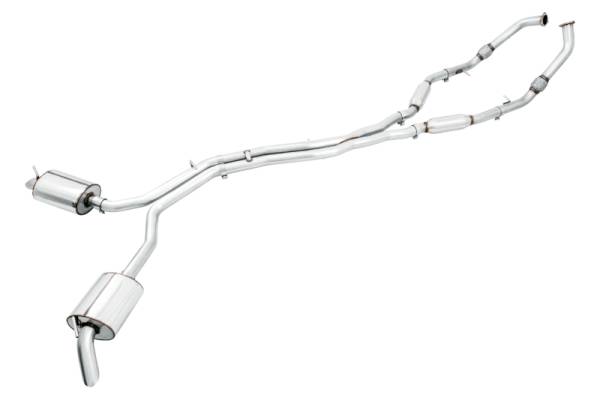 AWE Tuning - AWE Tuning Audi B9 SQ5 Resonated Touring Edition Cat-Back Exhaust - No Tips (Turn Downs) - 3015-31016