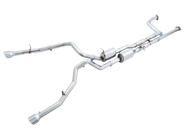 AWE Tuning - AWE Tuning 2021 RAM 1500 TRX 0FG Cat-Back Exhaust - Chrome Silver Tips - 3015-32004