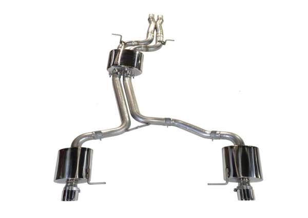 AWE Tuning - AWE Tuning Audi 8R Q5 3.0T Touring Edition Exhaust Dual Outlet Chrome Silver Tips - 3015-32050