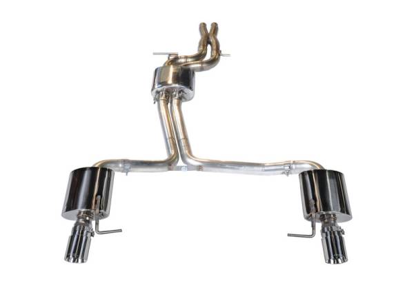 AWE Tuning - AWE Tuning Audi C7 A7 3.0T Touring Edition Exhaust - Dual Outlet Chrome Silver Tips - 3015-32070