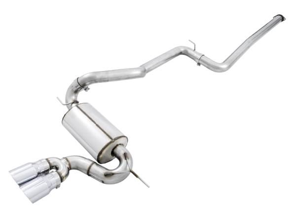 AWE Tuning - AWE Tuning Ford Focus ST Touring Edition Cat-back Exhaust - Non-Resonated - Chrome Silver Tips - 3015-32092