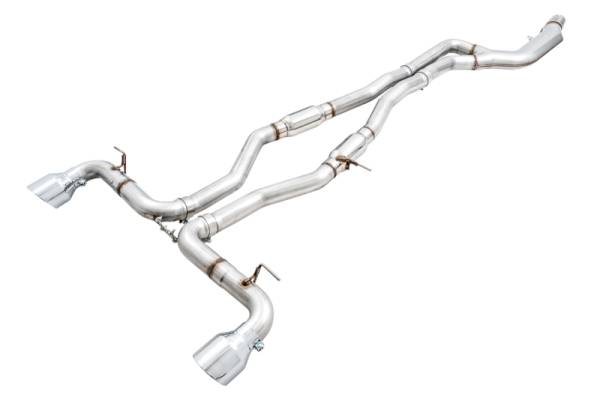 AWE Tuning - AWE Tuning 2020 Toyota Supra A90 Track Edition Exhaust - 5in Chrome Silver Tips - 3015-32116