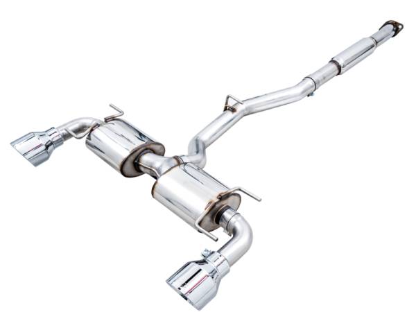 AWE Tuning - AWE Subaru BRZ/ Toyota GR86/ Toyota 86 Touring Edition Cat-Back Exhaust- Chrome Silver Tips - 3015-32486