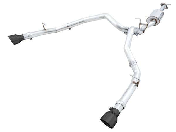 AWE Tuning - AWE Tuning 19-21 RAM 1500 5.7L (w/Cutouts) 0FG Dual Rear Exit Cat-Back Exhaust - Diamond Black Tips - 3015-33006