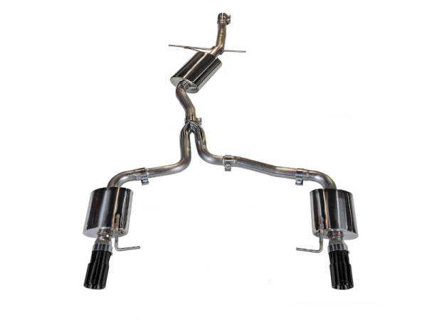 AWE Tuning - AWE Tuning Audi B8 A4 Touring Edition Exhaust - Dual Outlet Diamond Black Tips - 3015-33022