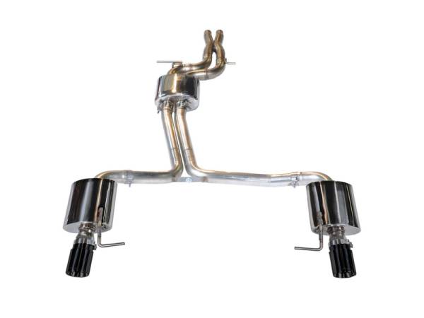 AWE Tuning - AWE Tuning Audi C7 A6 3.0T Touring Edition Exhaust - Dual Outlet Diamond Black Tips - 3015-33052