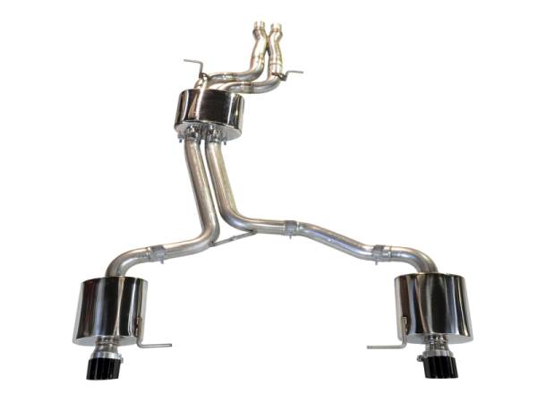 AWE Tuning - AWE Tuning Audi 8R Q5 3.0T Touring Edition Exhaust Dual Outlet Diamond Black Tips - 3015-33054