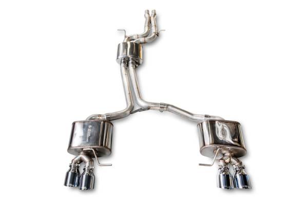 AWE Tuning - AWE Tuning Audi 8R SQ5 Touring Edition Exhaust - Quad Outlet Chrome Silver Tips - 3015-42052