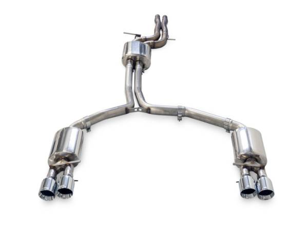 AWE Tuning - AWE Tuning Audi C7 A7 3.0T Touring Edition Exhaust - Quad Outlet Chrome Silver Tips - 3015-42074