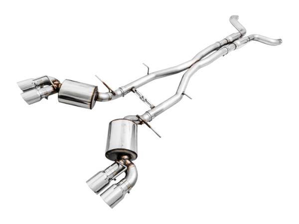 AWE Tuning - AWE Tuning 16-19 Chevy Camaro SS Res Cat-Back Exhaust -Touring Edition (Quad Chrome Silver Tips) - 3015-42092