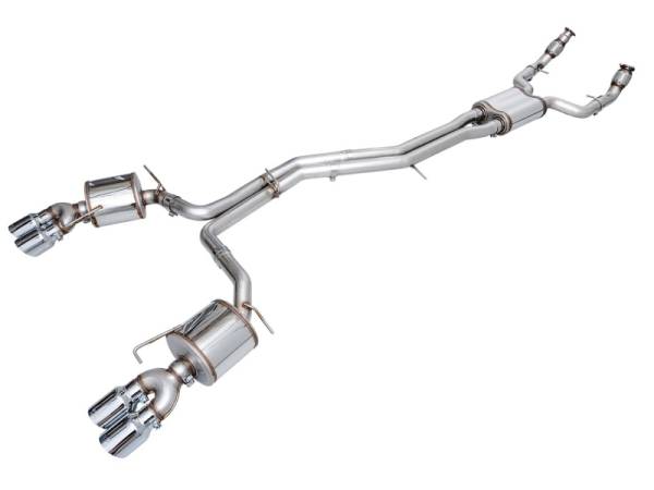 AWE Tuning - AWE Tuning 19-23 Audi C8 S6/S7 2.9T V6 AWD Touring Edition Exhaust - Chrome Silver Tips - 3015-42103