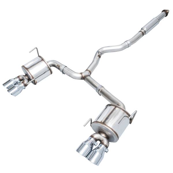 AWE Tuning - AWE Tuning Subaru STI VA / WRX GV / STI GV Sedan Touring Edition Exhaust - Chrome Silver Tip (102mm) - 3015-42104