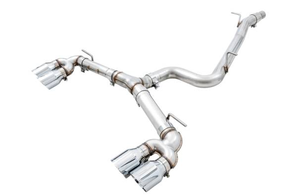 AWE Tuning - AWE Tuning Mk7 Golf R Track Edition Exhaust w/Chrome Silver Tips 102mm - 3015-42134