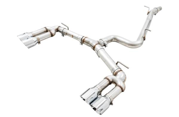 AWE Tuning - AWE Tuning Audi 8V S3 Track Edition Exhaust w/Chrome Silver Tips 102mm - 3015-42142