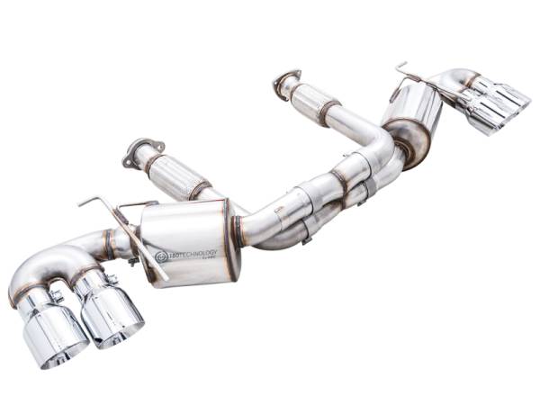 AWE Tuning - AWE Tuning 2020 Chevrolet Corvette (C8) Touring Edition Exhaust - Quad Chrome Silver Tips - 3015-42151