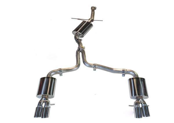 AWE Tuning - AWE Tuning Audi B8 A5 2.0T Touring Edition Exhaust - Quad Outlet Diamond Black Tips - 3015-43024