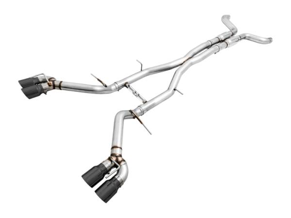 AWE Tuning - AWE Tuning 16-19 Chevy Camaro SS Resonated Cat-Back Exhaust -Track Edition (Quad Diamond Black Tips) - 3015-43112