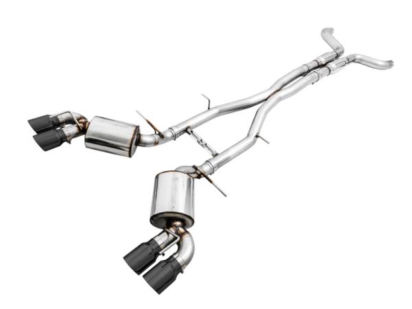 AWE Tuning - AWE Tuning 16-19 Chevy Camaro SS Res Cat-Back Exhaust -Touring Edition (Quad Diamond Black Tips) - 3015-43114