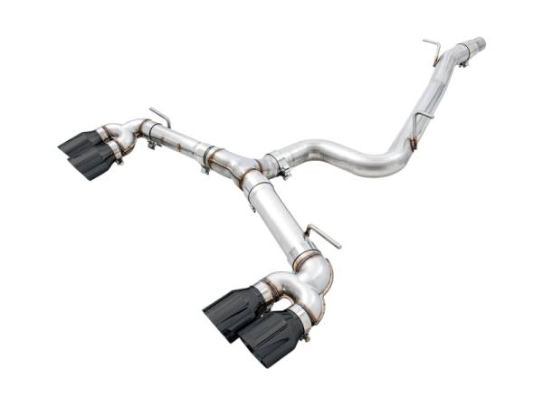 AWE Tuning - AWE Tuning MK7.5 Golf R Track Edition Exhaust w/Diamond Black Tips 102mm - 3015-43148