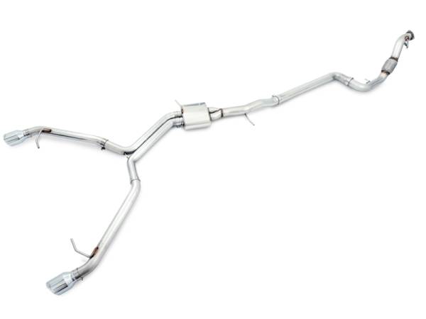 AWE Tuning - AWE Tuning Audi B9 A4 Track Edition Exhaust Dual Outlet - Chrome Silver Tips (Includes DP) - 3020-32024