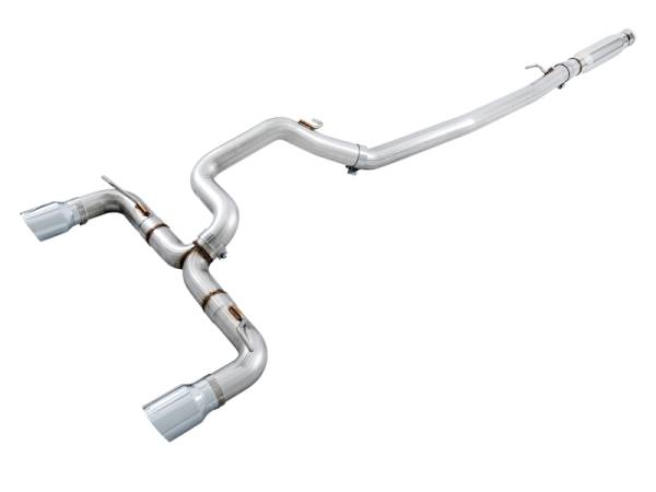 AWE Tuning - AWE Tuning Ford Focus RS Track Edition Cat-back Exhaust - Chrome Silver Tips - 3020-32030