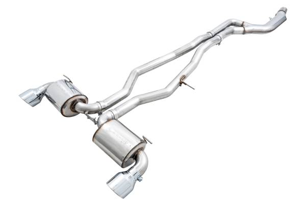 AWE Tuning - AWE 2020 Toyota Supra A90 Non-Resonated Touring Edition Exhaust - 5in Chrome Silver Tips - 3020-32058