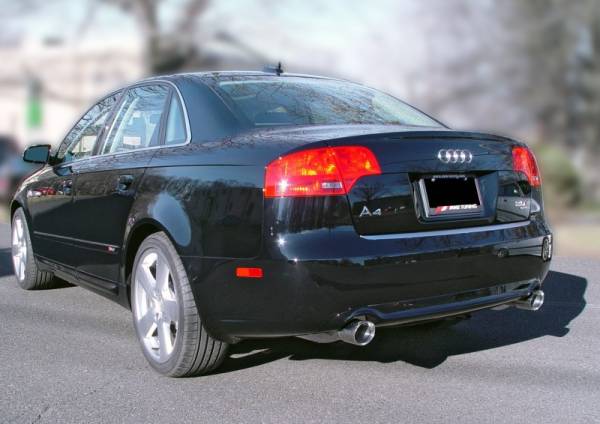 AWE Tuning - AWE Tuning Audi B7 A4 3.2L Track Edition Dual Tip Exhaust - Diamond Black Tips - 3020-33018