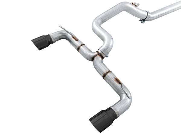 AWE Tuning - AWE Tuning Ford Focus RS Track Edition Cat-back Exhaust - Diamond Black Tips - 3020-33032