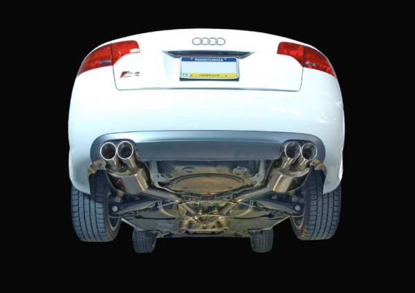 AWE Tuning - AWE Tuning Audi B7 S4 Track Edition Exhaust - Polished Silver Tips - 3020-42010