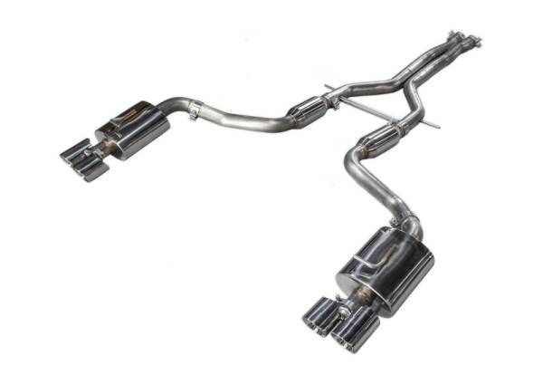 AWE Tuning - AWE Tuning Panamera 2/4 Track Edition Exhaust (2014+) - w/Chrome Silver Tips - 3020-42022