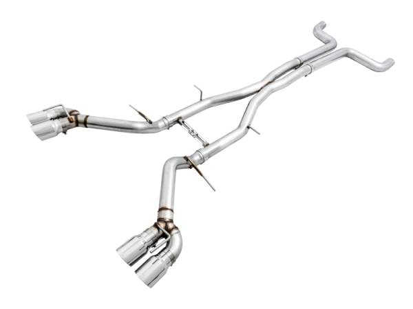 AWE Tuning - AWE Tuning 16-19 Chevy Camaro SS Non-Res Cat-Back Exhaust - Track Edition (Quad Chrome Silver Tips) - 3020-42066