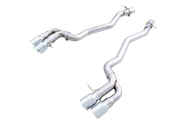 AWE Tuning - AWE Tuning 18-19 BMW M5 (F90) 4.4T AWD Axle-back Exhaust - Track Edition (Chrome Silver Tips) - 3020-42069