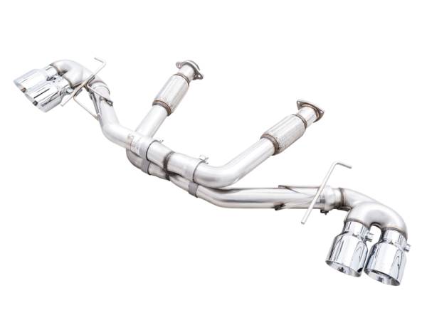 AWE Tuning - AWE Tuning 2020 Chevrolet Corvette (C8) Track Edition Exhaust - Quad Chrome Silver Tips - 3020-42080