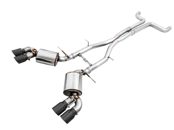 AWE Tuning - AWE Tuning 16-19 Chevy Camaro SS Non-Res Cat-Back Exhaust -Touring Edition (Quad Diamond Black Tips) - 3020-43076