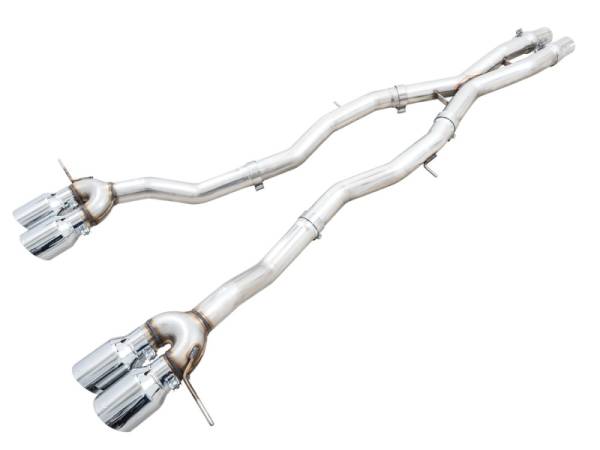 AWE Tuning - AWE Track Edition Catback Exhaust for BMW G8X M3/M4 - Chrome Silver Tips - 3020-43482