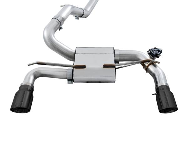 AWE Tuning - AWE Tuning Ford Focus RS SwitchPath Cat-back Exhaust - Diamond Black Tips - 3025-33024