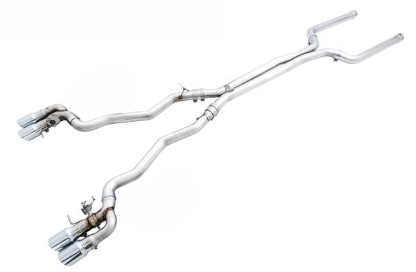 AWE Tuning - AWE Tuning 18-19 BMW M5 (F90) 4.4T AWD SwitchPath Cat-back Exhaust - Chrome Silver Tips - 3025-42062