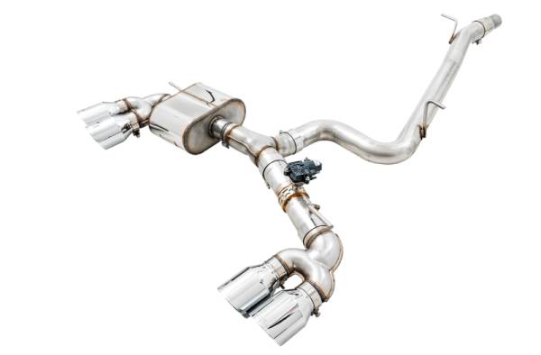 AWE Tuning - AWE Tuning Mk7 Golf R SwitchPath Exhaust w/Chrome Silver Tips 102mm - 3025-42064