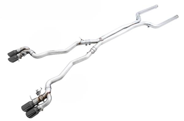 AWE Tuning - AWE Tuning 18-19 BMW F90 M5 SwitchPatch Cat-Back Exhaust- Black Diamond Tips - 3025-43066