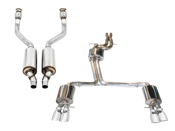 AWE Tuning - AWE Tuning Audi B8 / B8.5 S5 Cabrio Touring Edition Exhaust - Non-Resonated - Chrome Silver Tips - 3415-42034