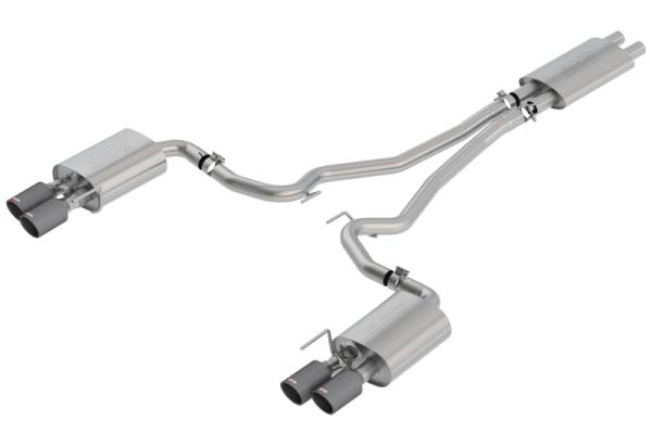 Borla - Borla 2018-2022 Ford Mustang GT Cat-Back Exhaust System Touring- Carbon Fiber Tips - 1014045CF