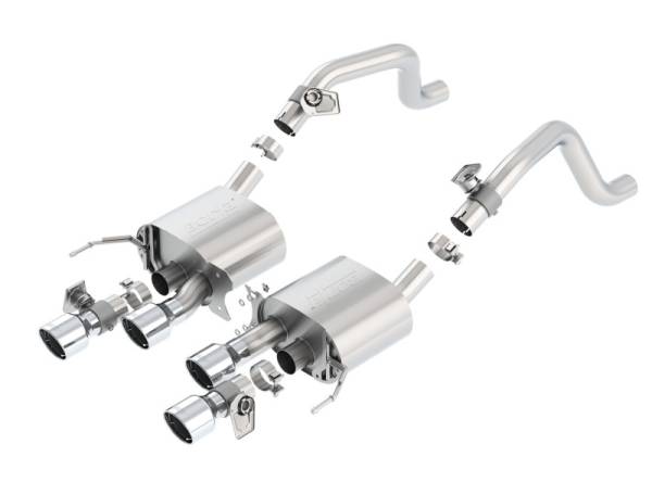 Borla - Borla 14-15 Chevy Corvette C7 6.2L RWD w/AFM &NPP S-Type Dual Round Rolled Center Rear Exit Exhaust - 11855