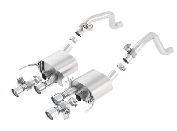 Borla - Borla 2014 Chevrolet Corvette C7 6.2L 8cyl S Type Exhaust w/ NPP Dual Mode (rear section only) - 11874