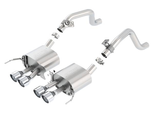 Borla - Borla 14-15 Chevy Corvette C7 w/ AFM w/o NPP S Type Rear Section Exhaust Quad Rd RL Tips - 11877