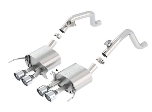 Borla - Borla 14-15 Chevy Corvette C7 w/o AFM w/o NPP Atak Rear Section Exhaust Quad Rd RL Tips - 11881