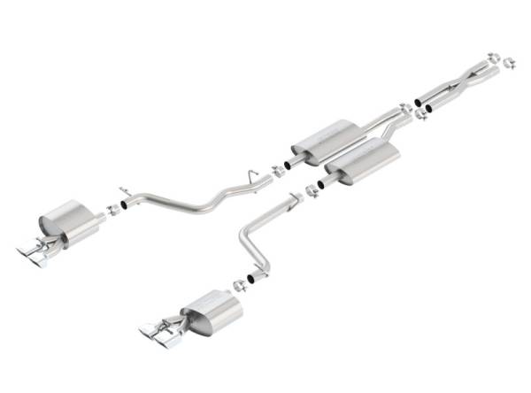 Borla - Borla 11-14 Dodge Challenger 3.6L AT/MT RWD 2Dr Single Split Rear Exit Rectangle Tip Catback Exhaust - 140482